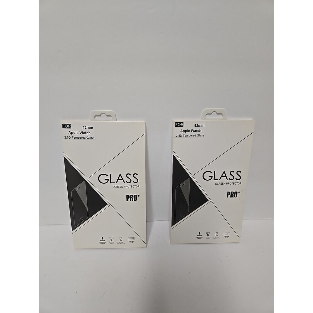 2 Packs For Apple Watch 42 mm Screen Protector Tempered Glass 9 Hardness